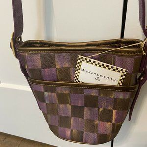 MacKenzie-Childs Bucket Bag Courtly Check Crossbody New Never Used